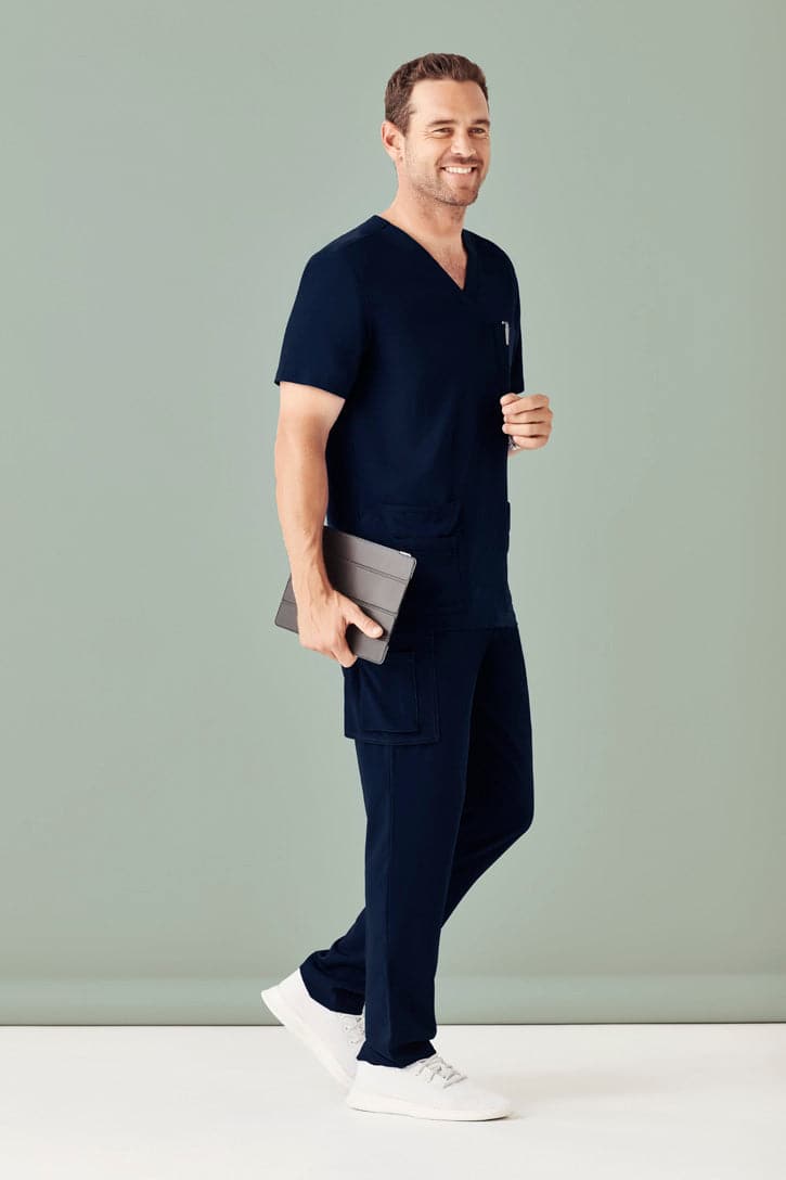 Biz Care Mens Avery Medical Multi-Pocket Scrubs Pant CSP946ML Metro Workwear.