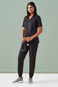 Biz Care Riley Womens V-Neck Scrub Top CST043LS Metro Workwear.