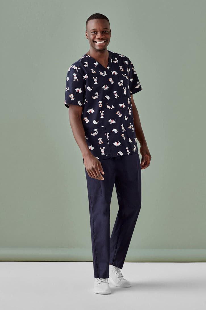 Men's Printed Best Friends Scrub Top CST147MS Metro Workwear.