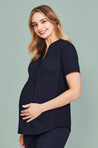 Biz Care Women's Maternity Scrub Top CST243LS Metro Workwear.