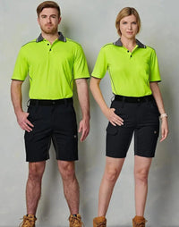 Unisex Ripstop Stretch Work Shorts WP25 in Black