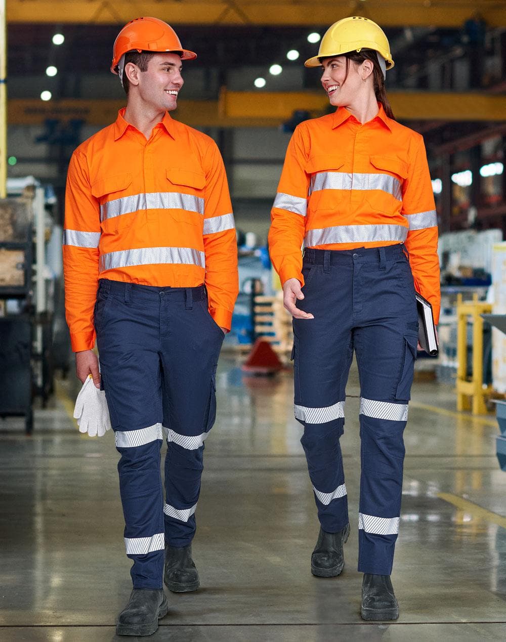 Unisex Cotton Stretch Rip Stop Taped Work Pants WP26HV Metro Workwear.