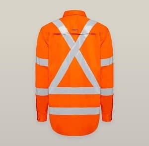 Hard Yakka Women's Taped Hi Vis Core X Back Shirt Y08420 Metro Workwear.
