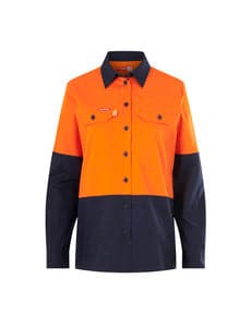 Hard Yakka Women's Two Toned Hi Vis Core Shirt Y08423 Metro Workwear.