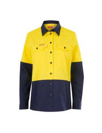 Hard Yakka Women's Two Toned Hi Vis Core Shirt Y08423 Metro Workwear.