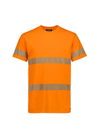 SYZMIK Men's Hi Vis Segmented Tape Cotton Tee Shirt ZH510