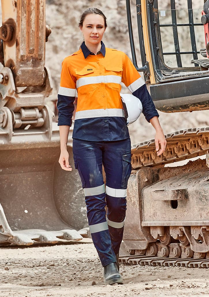 SYZMIK Women’s Essential Taped Cargo Pants ZP733 Metro Workwear.
