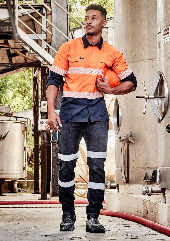 Syzmik Workwear Men's Biomotion Taped Stretch Jean ZP907 Metro Workwear.