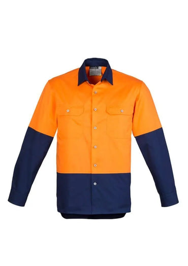 Syzmik Men’s Hi-Vis Spliced Industrial Shirt ZW122 Metro Workwear.