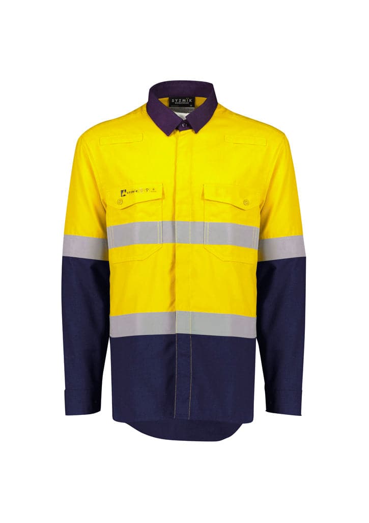 Syzmik Workwear Men's Flame Lightweight Ripstop FR Shirt ZW180 Metro Workwear.
