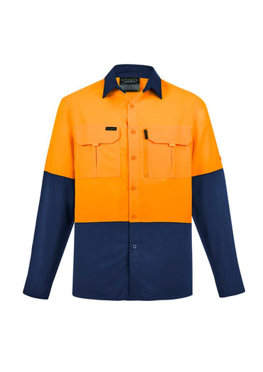 SYZMIK Men's Hi Vis Outdoor Shirt ZW468 Metro Workwear.