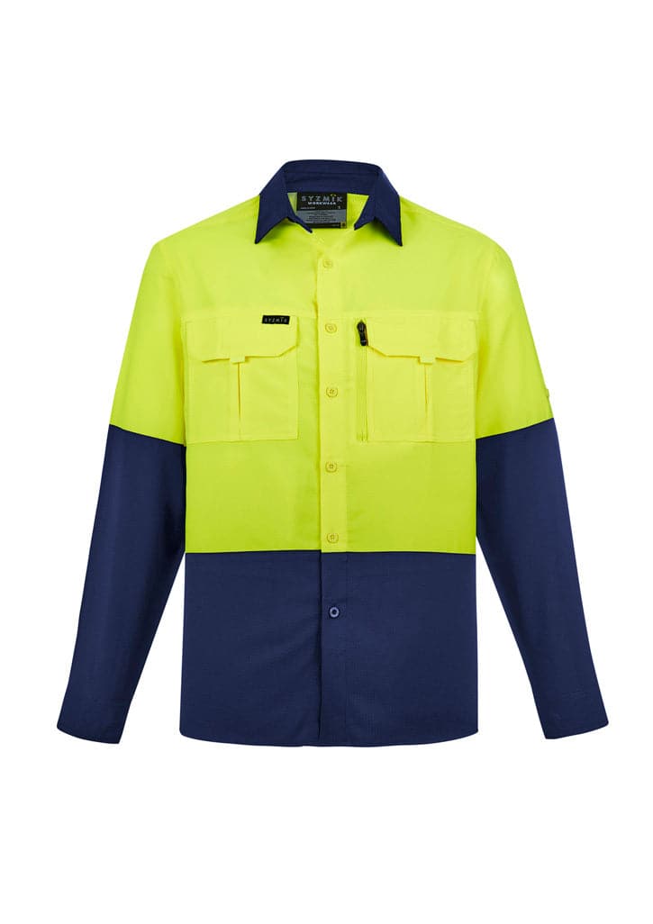 SYZMIK Men's Hi Vis Outdoor Shirt ZW468 Metro Workwear.