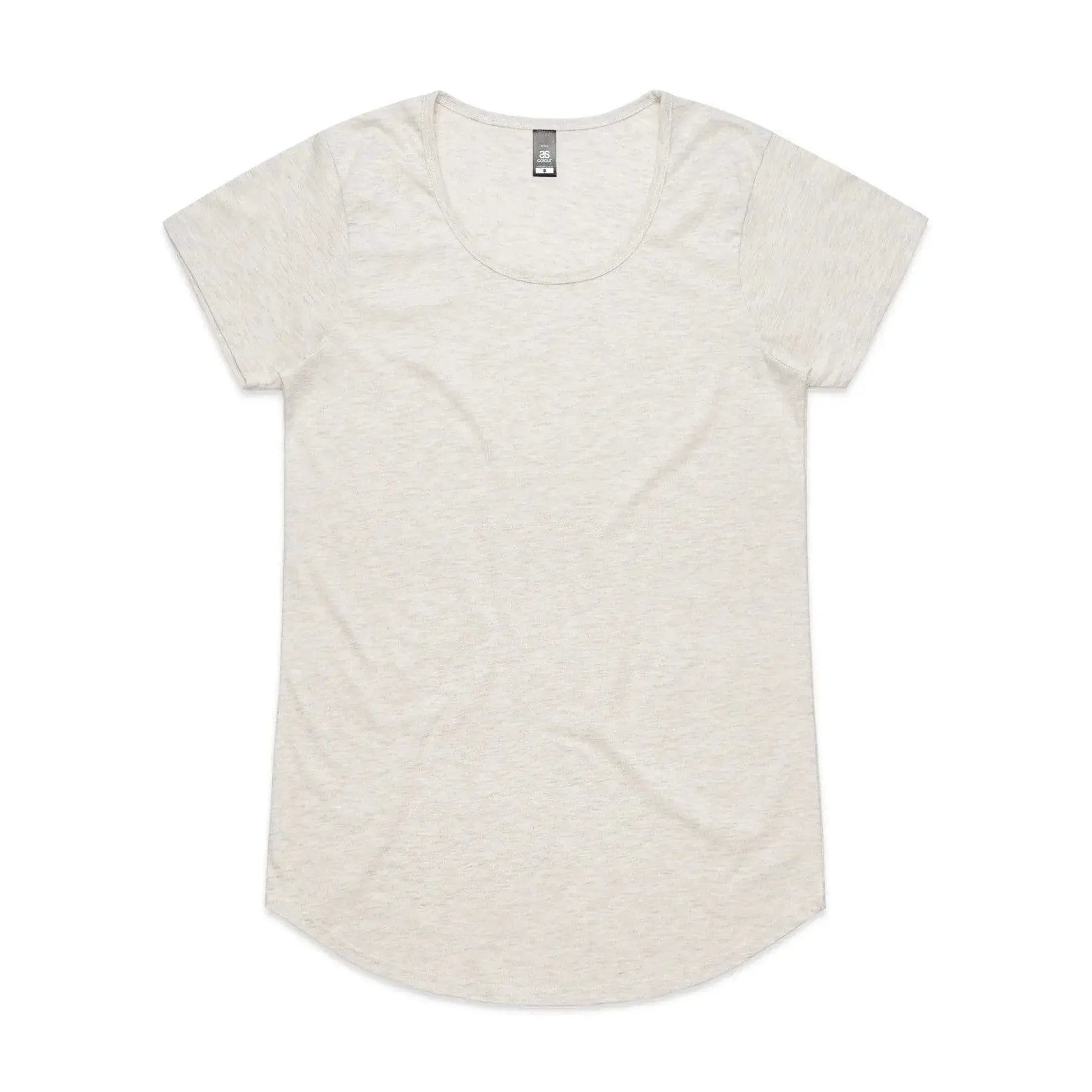 As Colour Women's mali tee 4008 Casual Wear As Colour OATMEAL MARLE XSM 