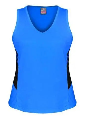 Aussie Pacific Ladies Tasman Singlet 2111 Casual Wear Aussie Pacific Cyan/Black 4 