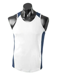 Aussie Pacific Premier Kids Singlet 3101 Casual Wear Aussie Pacific White/Navy 6 