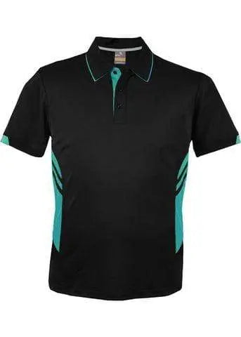 Aussie Pacific Tasman Kids Polo Shirt 3311 Casual Wear Aussie Pacific Black/Teal 6 