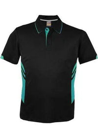 Aussie Pacific Tasman Kids Polo Shirt 3311 Casual Wear Aussie Pacific Black/Teal 6 