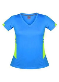 Aussie Pacific Tasman Ladies Tees 2211 Casual Wear Aussie Pacific Cyan/Neon Green 8 