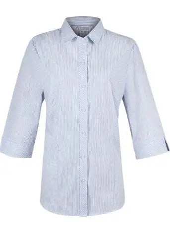 Aussie Pacific Ladies Bayview 3/4 Sleeve Shirt 2906T Metro Workwear.