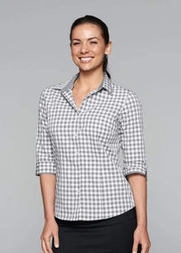 Aussie Pacific Ladies Devonport 3/4 Sleeve Shirt 2908T Metro Workwear.