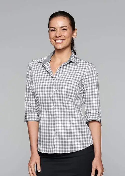 Aussie Pacific Ladies Devonport 3/4 Sleeve Shirt 2908T Metro Workwear.