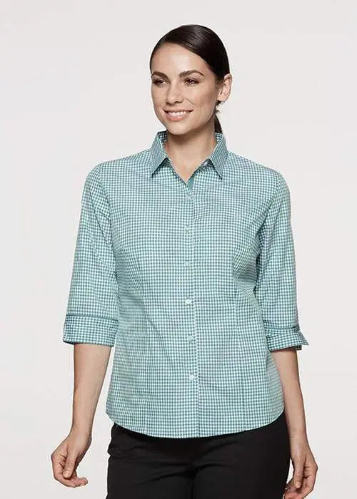 Aussie Pacific Ladies Epsom 3/4 Sleeve Shirt 2907T Metro Workwear.