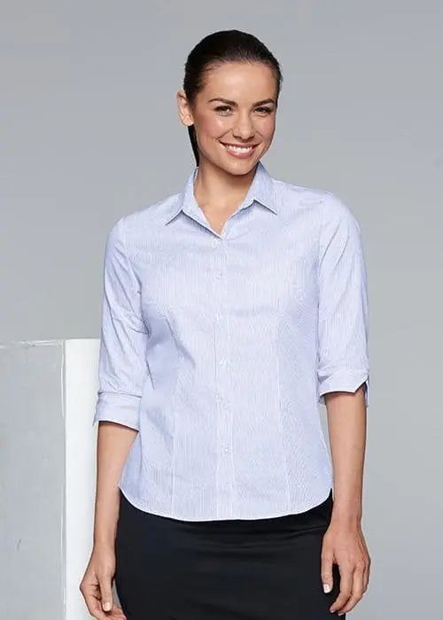 Aussie Pacific Ladies Henley 3/4 Sleeve Shirt 2900T Metro Workwear.