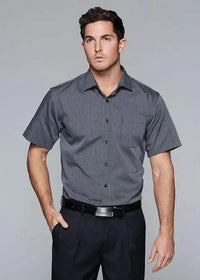 Aussie Pacific Men's Henley Short Sleeve Shirt 1900s Metro Workwear.