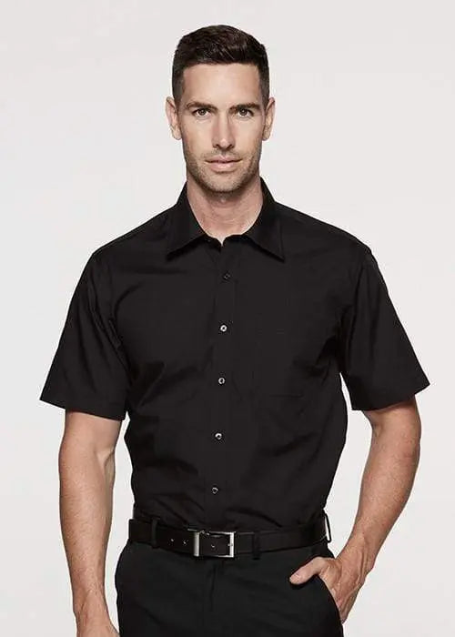 Aussie Pacific Men's Kingswood Short Sleeve Shirt 1910S Metro Workwear.
