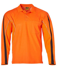 Hi-vis Legend Long Sleeve Polo Men's SW33A Metro Workwear.
