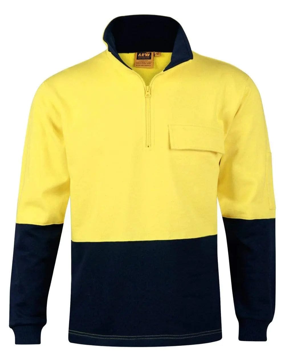 Hi-vis Two Tone Cotton Fleecy Sweat  SW47