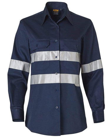 Women's Cotton Drill Work Shirt With 3m Tapes WT08HV