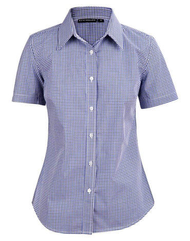 BENCHMARK Women's Two Tone Gingham Short Sleeve Shirt M8320S