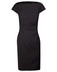 BENCHMARK Ladies’ Wool Blend Stretch Cap Sleeve Dress M9281 Metro Workwear.