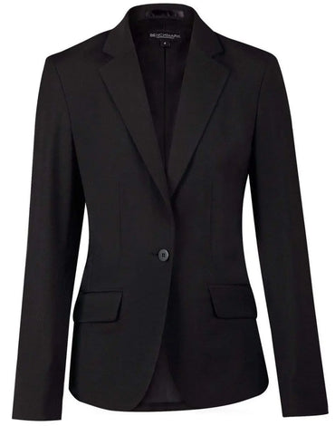 BENCHMARK Ladies’ Wool Blend Stretch One Button Cropped Jacket M9201 Metro Workwear.