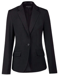 BENCHMARK Ladies’ Wool Blend Stretch One Button Cropped Jacket M9201 Metro Workwear.