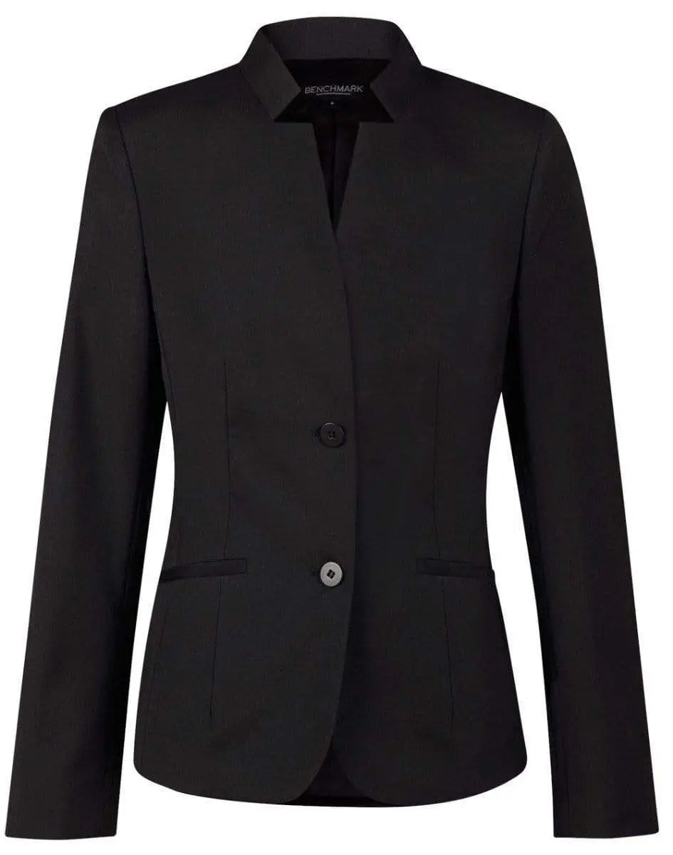 BENCHMARK Ladies’ Wool Blend Stretch Reverse Lapel Jacket M9202 Metro Workwear.