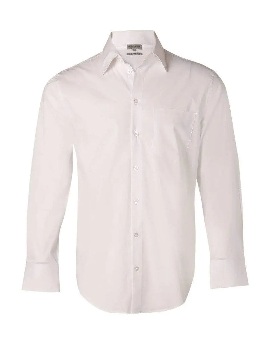 BENCHMARK Men's Cotton/Poly Stretch Long Sheeve Shirt M7020L Metro Workwear.