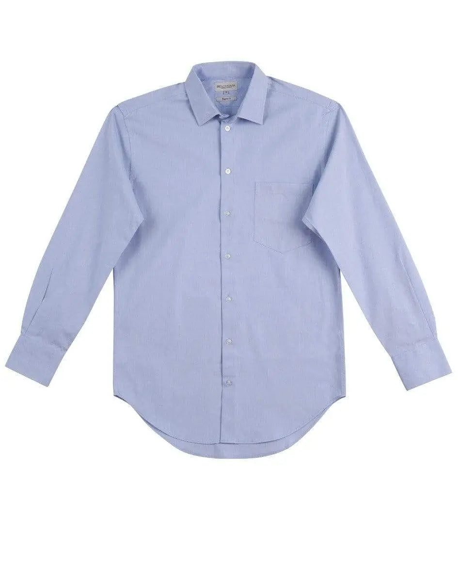BENCHMARK Men's CVC Oxford Long Sleeve Shirt M7040L Metro Workwear.