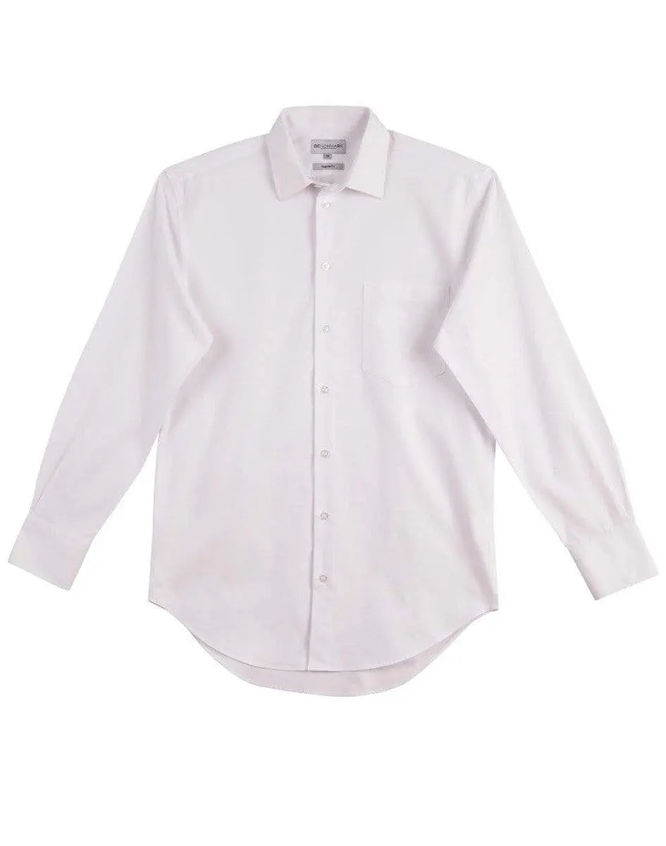 BENCHMARK Men's CVC Oxford Long Sleeve Shirt M7040L Metro Workwear.