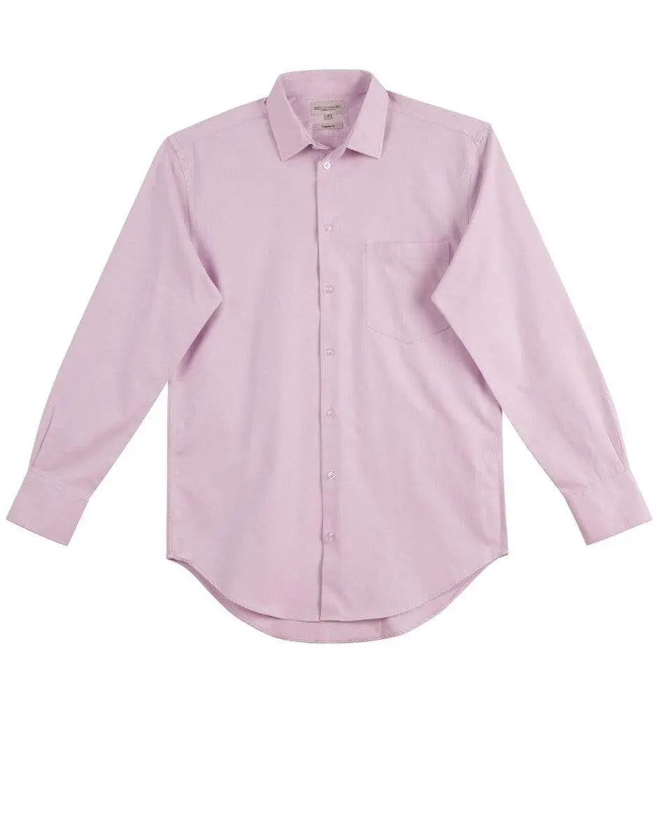 BENCHMARK Men's CVC Oxford Long Sleeve Shirt M7040L Metro Workwear.