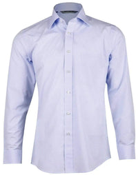 BENCHMARK Men’s Mini Check Premium cotton long sleeve shirt M7362 Metro Workwear.