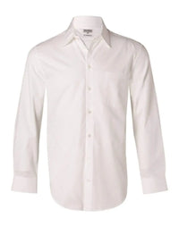 BENCHMARK Men's Self Stripe Long Sleeve Shirt M7100L Metro Workwear.