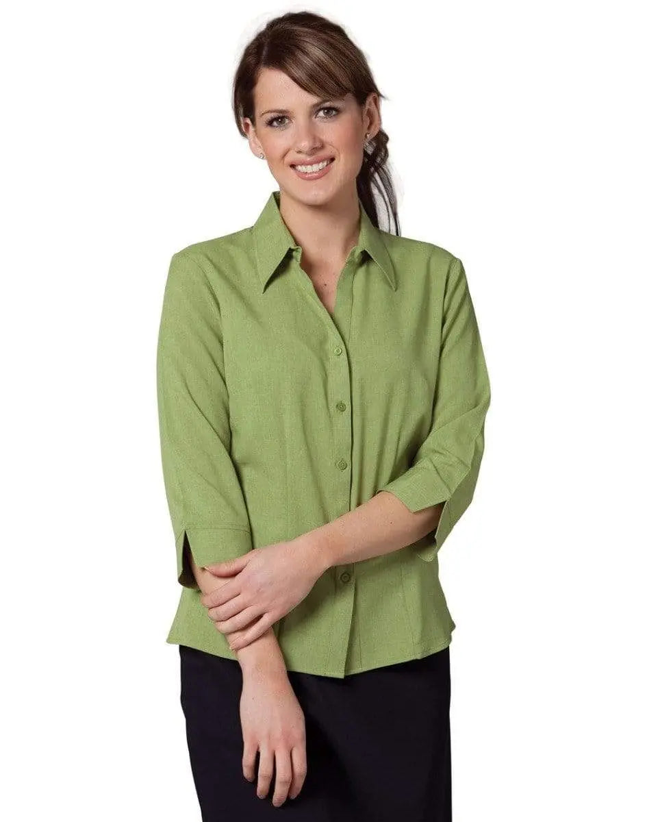 BENCHMARK Women's CoolDry 3/4 Sleeve Shirt M8600Q Metro Workwear.