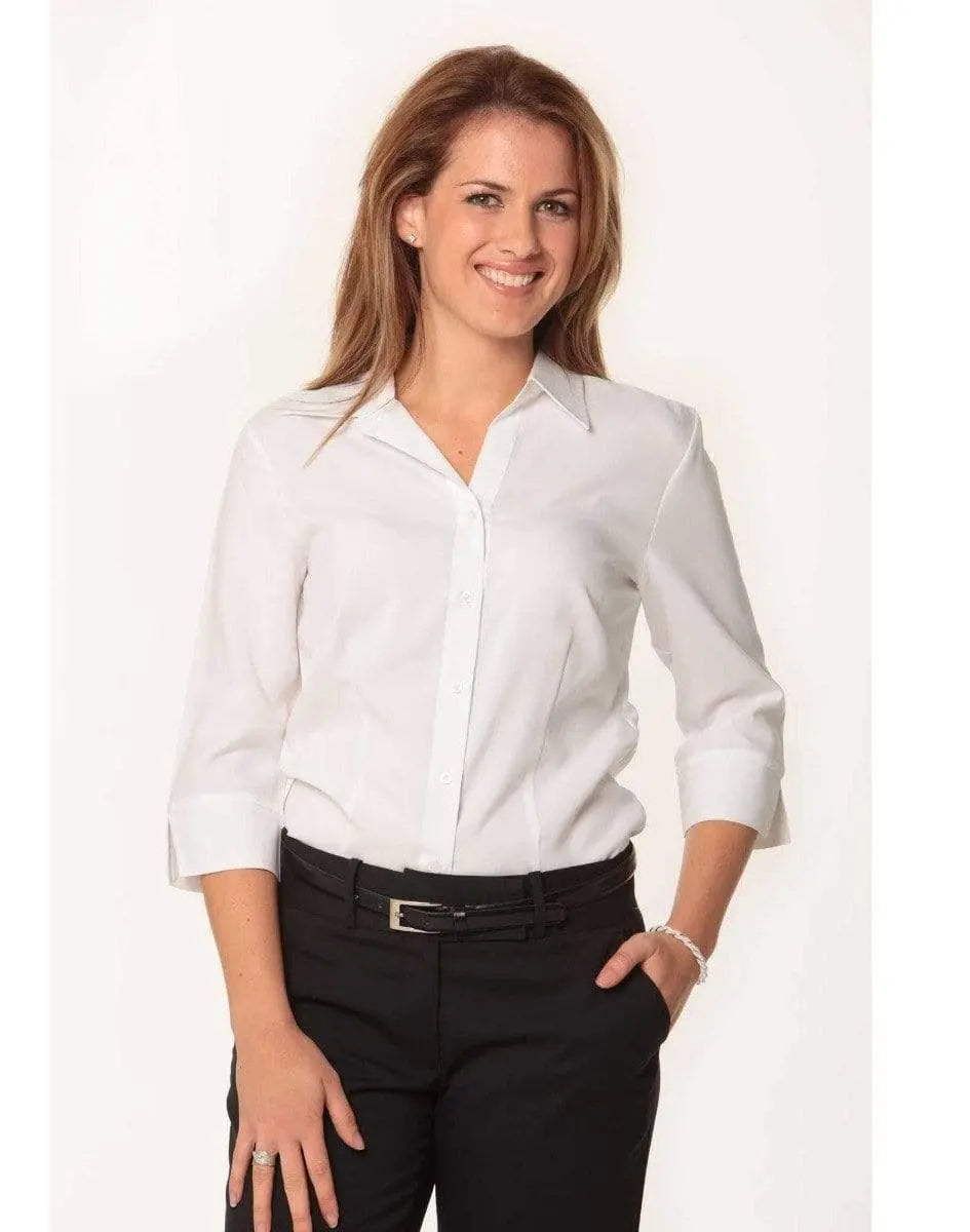 BENCHMARK Women's CoolDry 3/4 Sleeve Shirt M8600Q Metro Workwear.