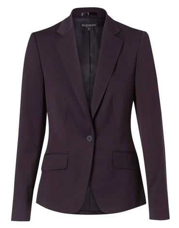 BENCHMARK Women's Poly/Viscose Stretch One Button Cropped Jacket M9205 Metro Workwear.