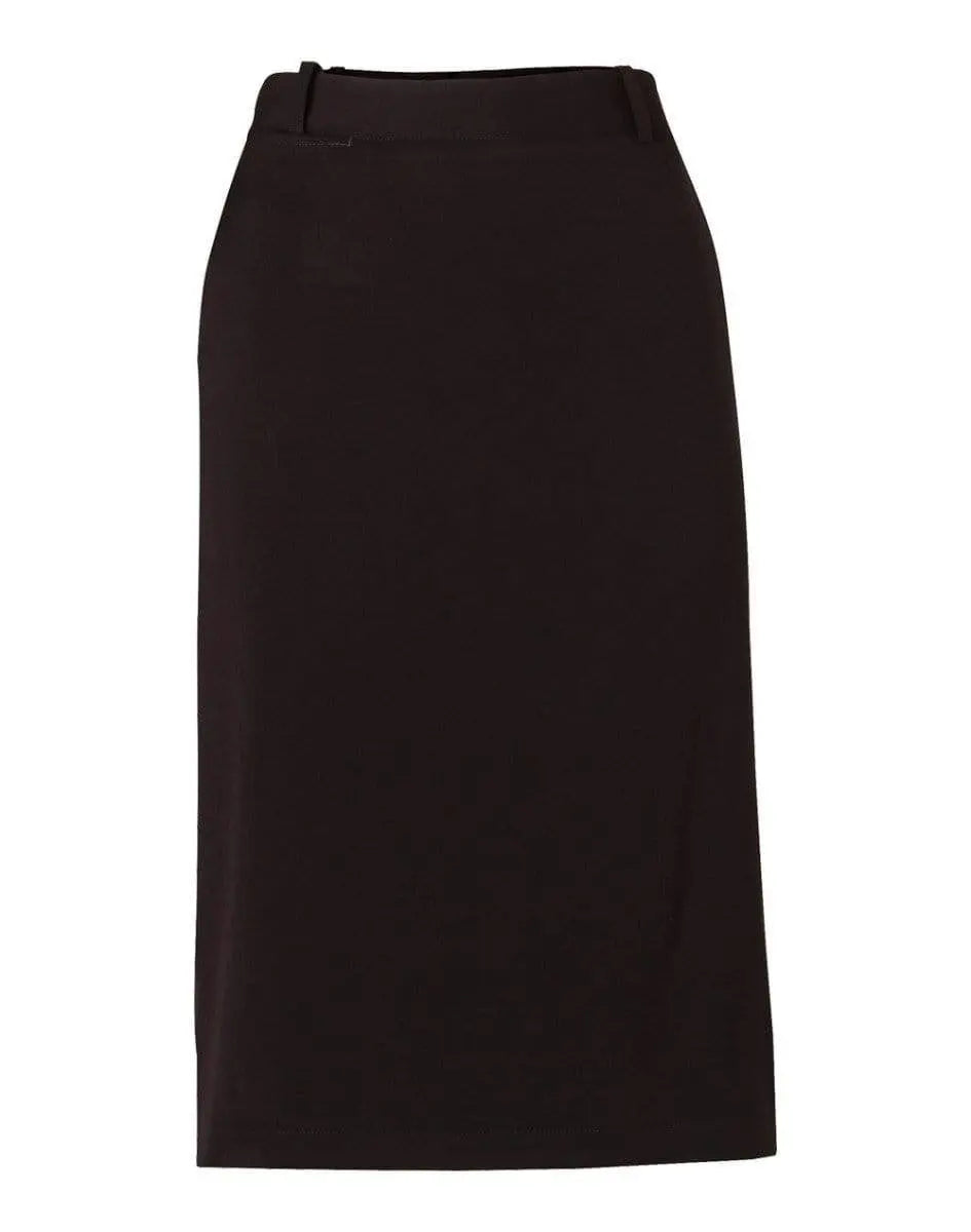 BENCHMARK Women's Poly/Viscose Stretch Twill Flexi Waist A-line Utility Lined Skirt M9478 Metro Workwear.