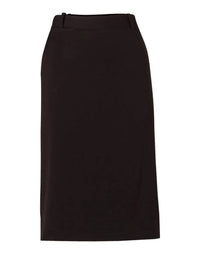 BENCHMARK Women's Poly/Viscose Stretch Twill Flexi Waist A-line Utility Lined Skirt M9478 Metro Workwear.