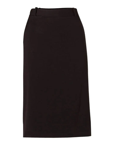 BENCHMARK Women's Poly/Viscose Stretch Twill Flexi Waist A-line Utility Lined Skirt M9478 Metro Workwear.