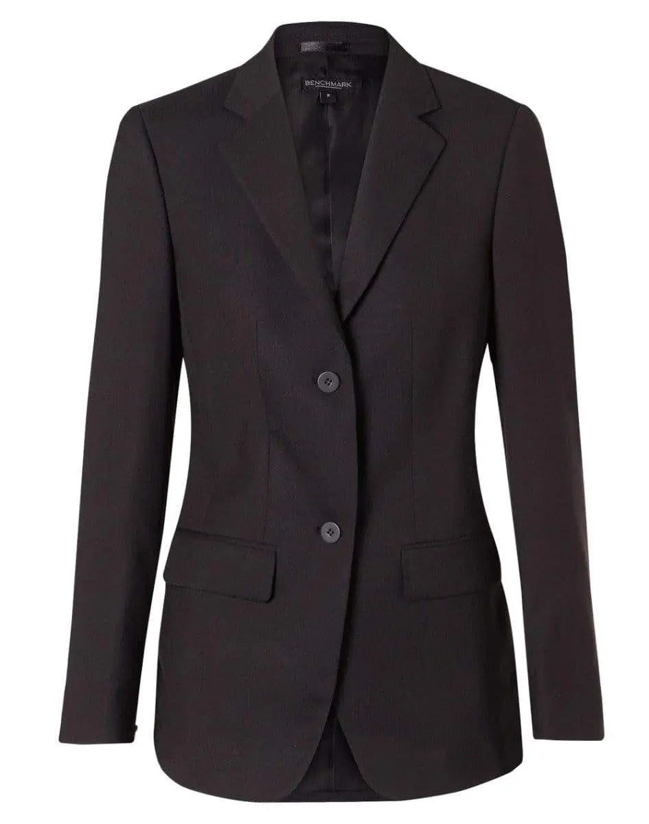 BENCHMARK Women's Poly/Viscose Stretch Two Buttons Mid Length Jacket M9206 Metro Workwear.